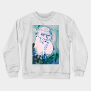 LEO TOLSTOY watercolor portrait .1 Crewneck Sweatshirt